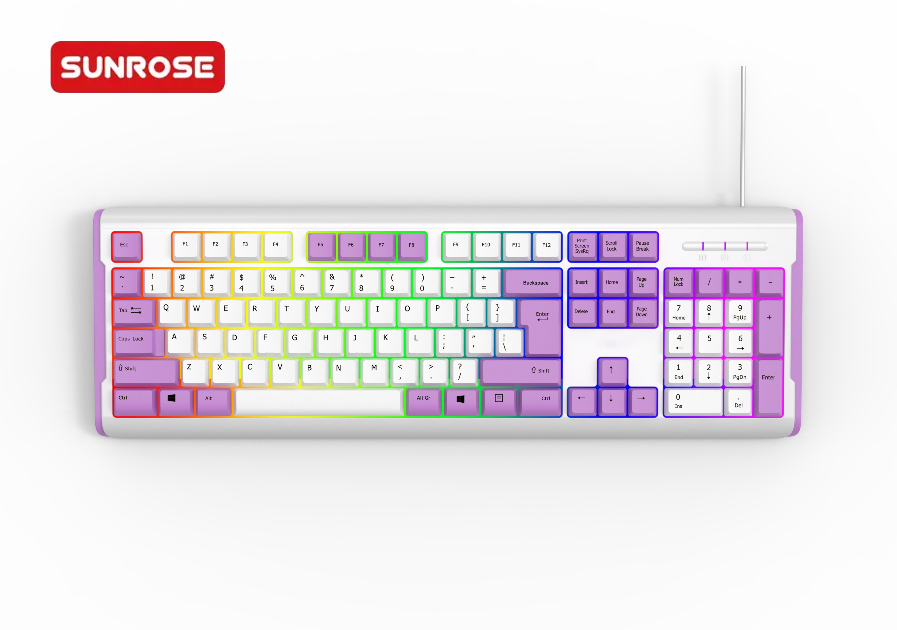 SUNROSE OKB0A0 9821 Wired Ergonomic Office Keyboard
