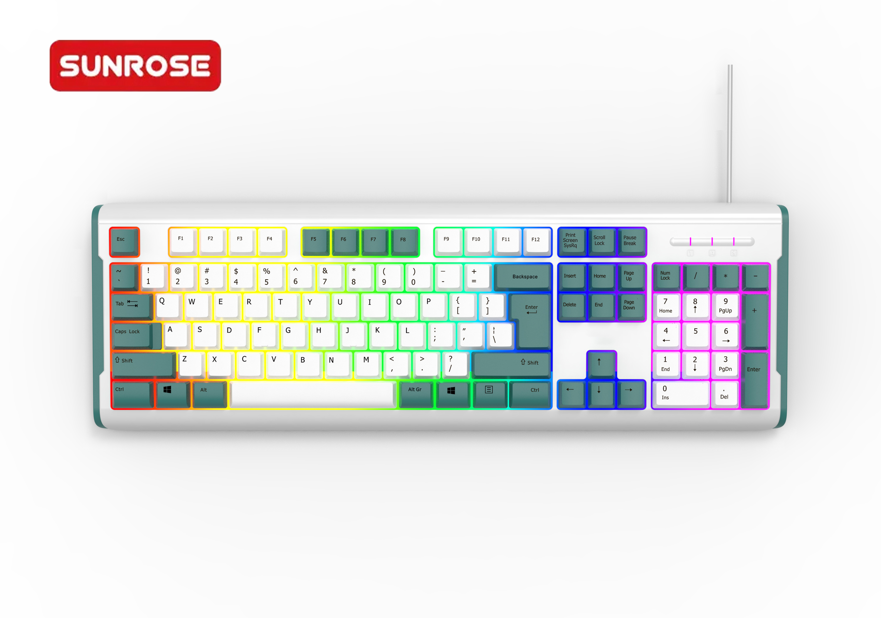SUNROSE OKB0A0 9821 Wired Ergonomic Office Keyboard