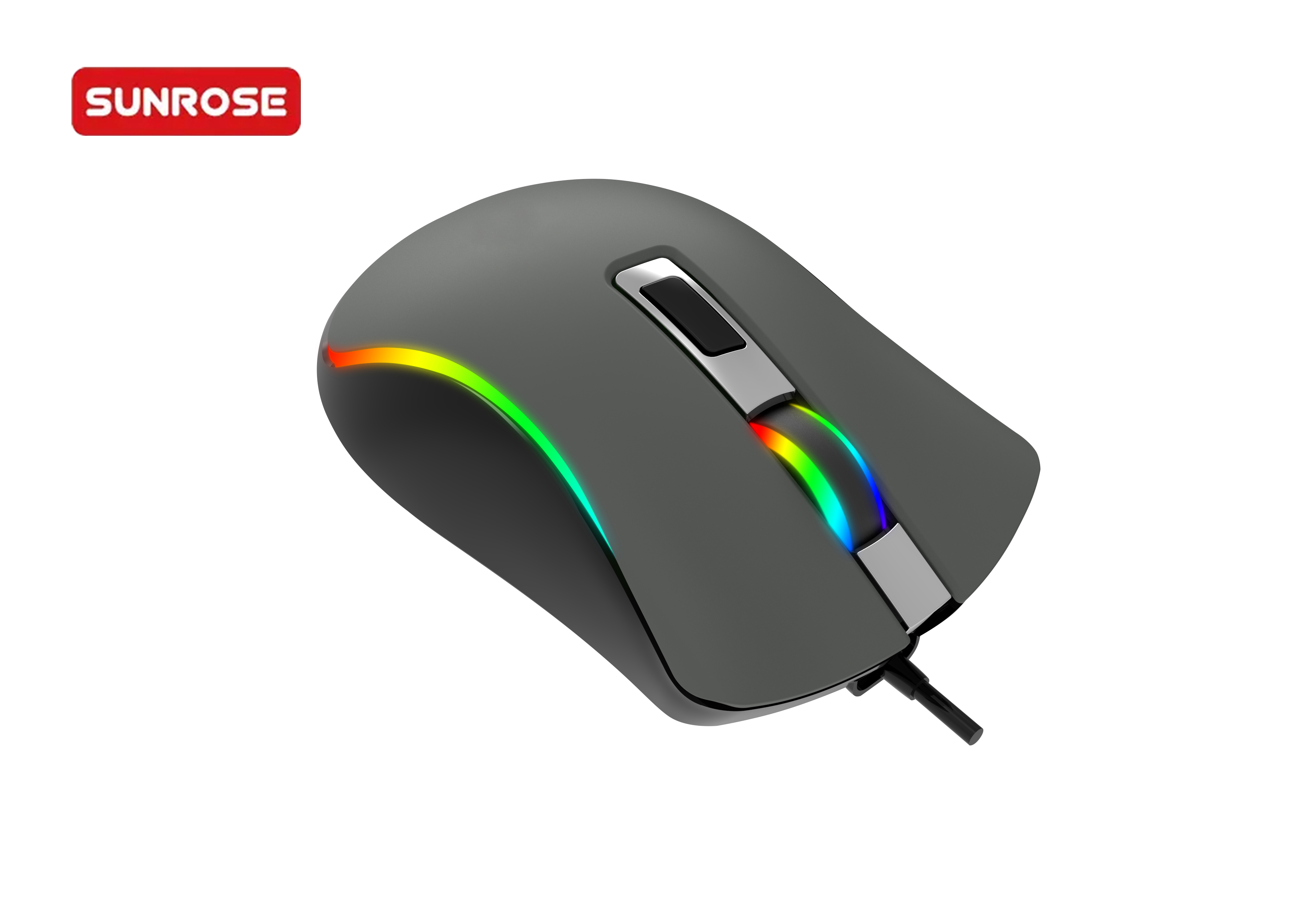 SUNROSE OMW212 Wired Ergonomic RGB Gaming Mouse