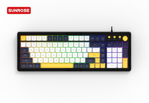 SUNROSE OKB030 Rainbow LED Backlit Gamers Wired Keyboard