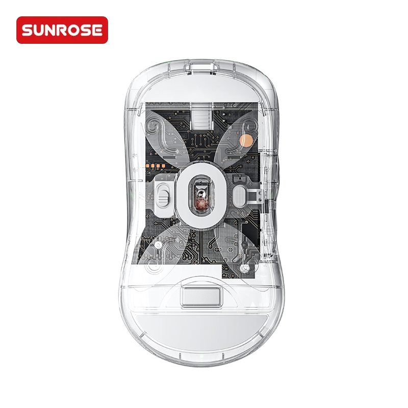 QX-102 Tri Mode Ultra-Light Transparent Mouse 