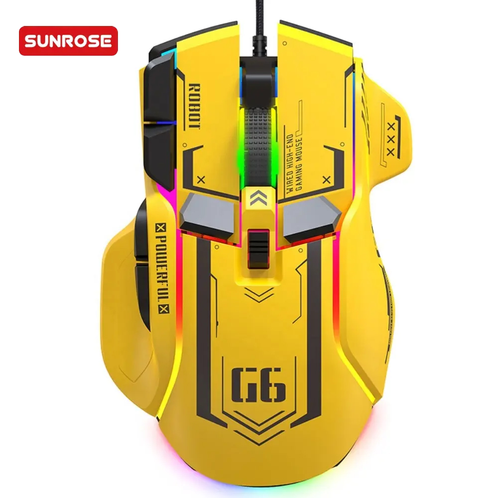 SUNROSE G6 Wired Ergonomic RGB Gaming Mouse
