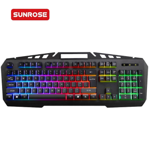 SUNROSE T36 Wired Mechanical Gaming Backlit Rainbow Glow Keyboard