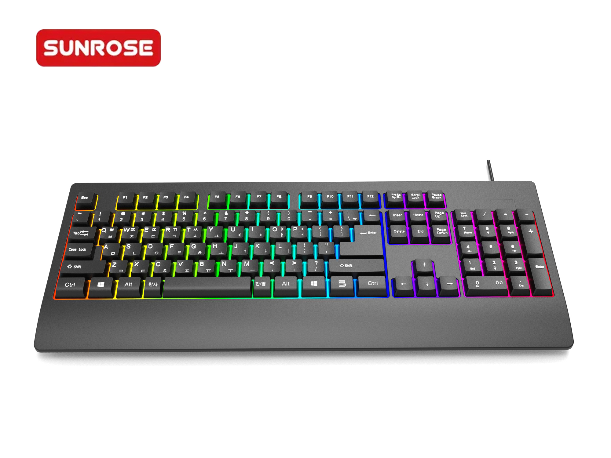 SUNROSE K300 RGB Wired Office Keyboard