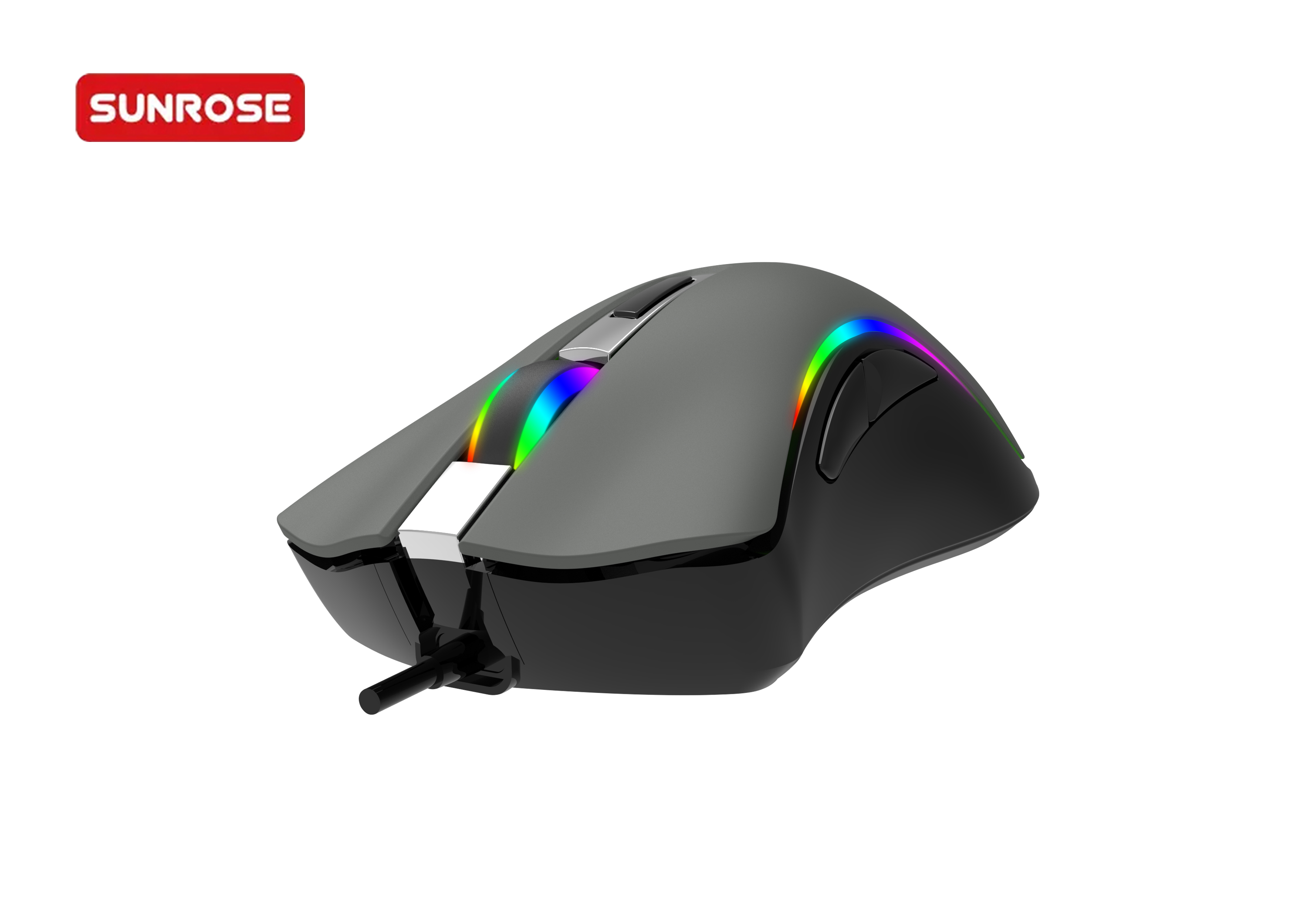 SUNROSE OMW212 Wired Ergonomic RGB Gaming Mouse