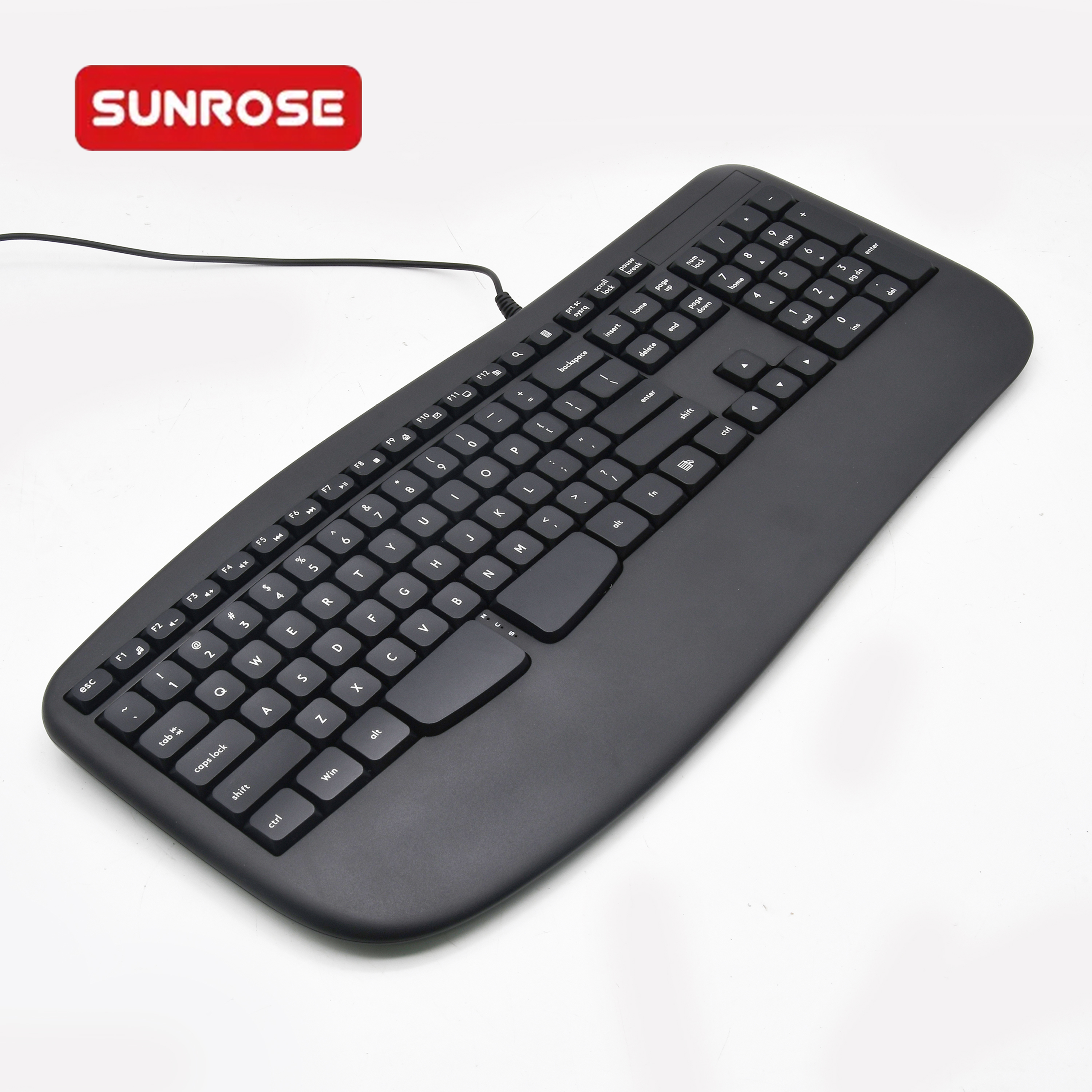 SUNROSE K200 Wireless Wired Ergonomic Keyboard