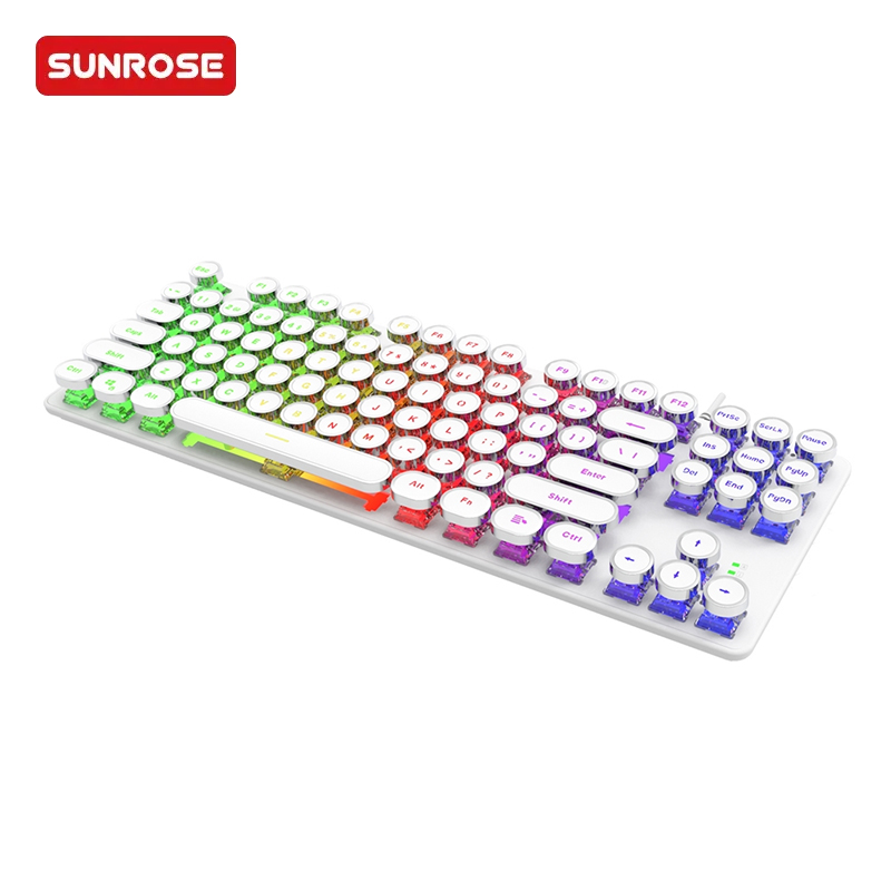 Q87 Wired Retro Keycaps Mechanical Keyboard