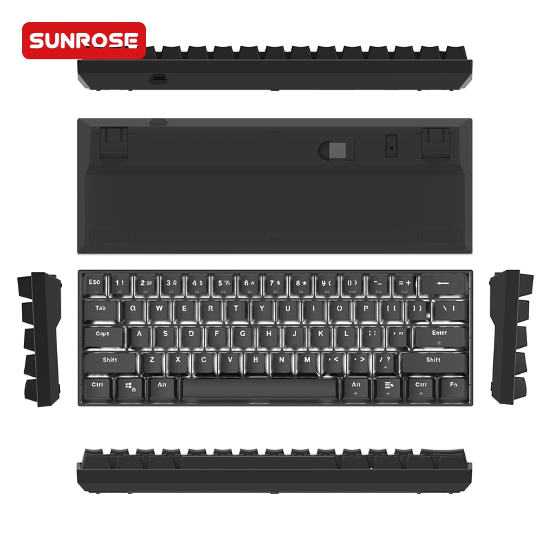 SUNROSE MK61 Portable 60% Mechanical Gaming Keyboard