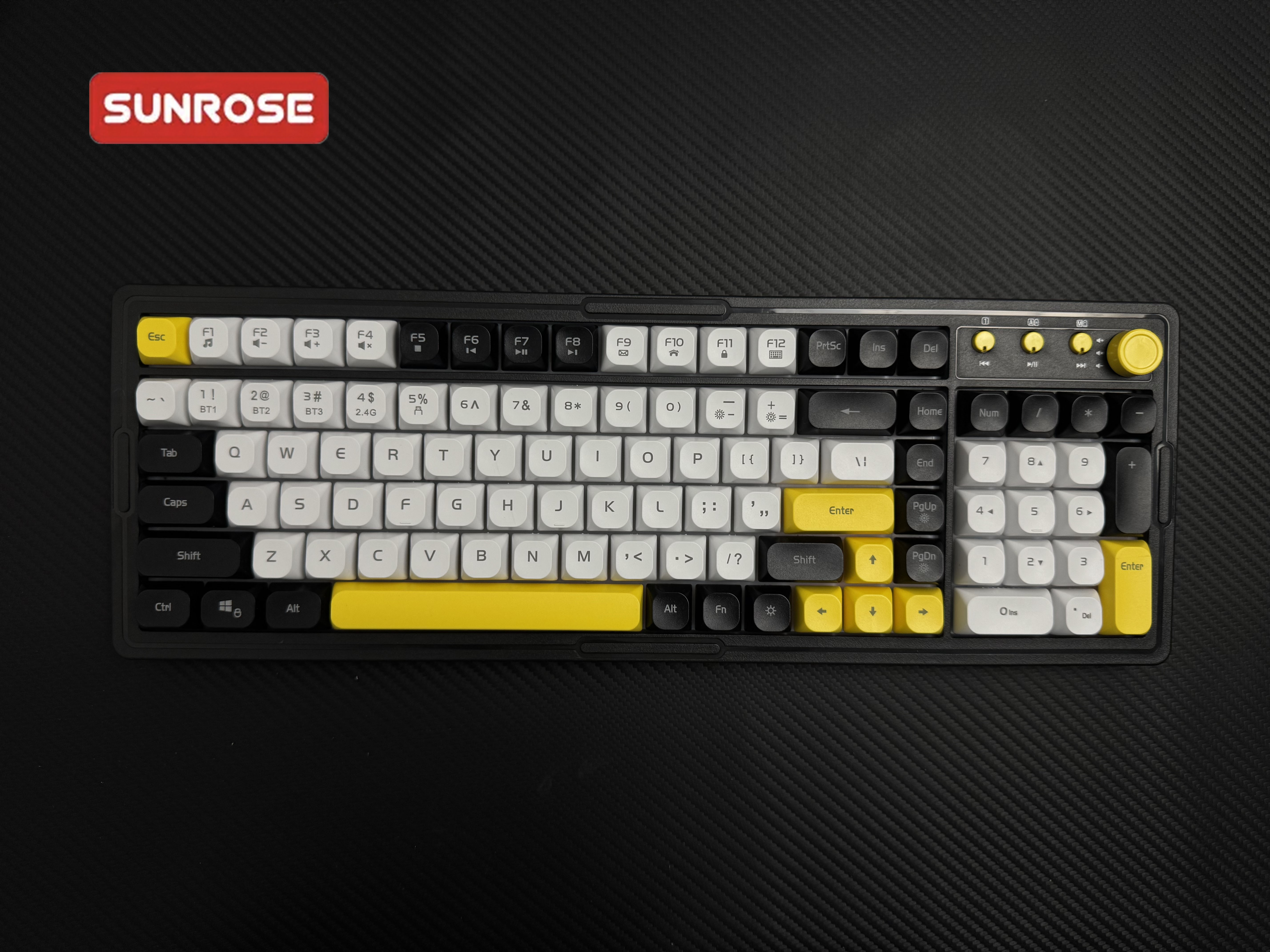 SUNROSE OKB010 Tri-Mode Rainbow Wireless Gaming Keyboard
