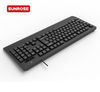SUNROSE K300F Wired USB Ergonomic Fingerprint Keyboard