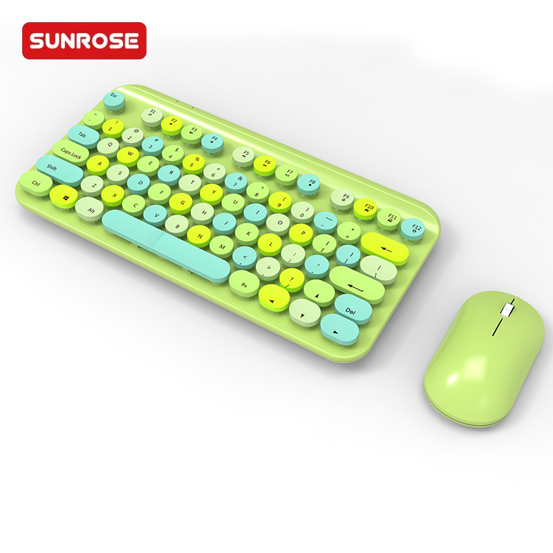 QT-01S Multicolor Wireless Keyboard Mouse