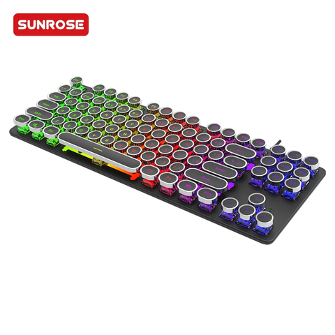 Q87 Wired Retro Keycaps Mechanical Keyboard